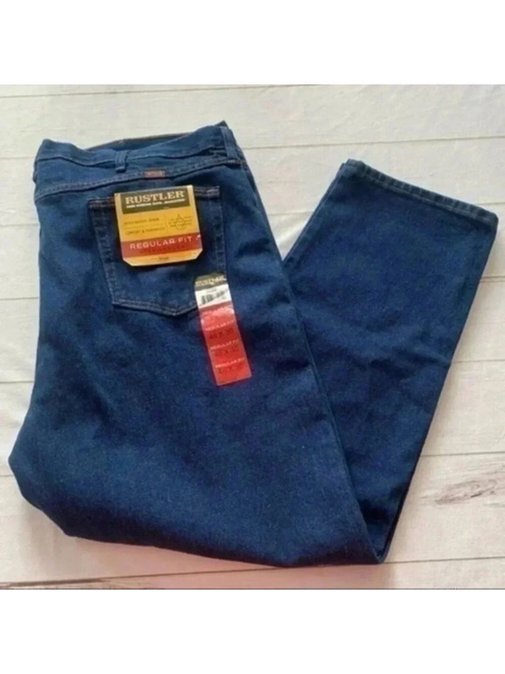 Rustler wranglers mens size 46x 30 hard working Straight Leg denim jeans…